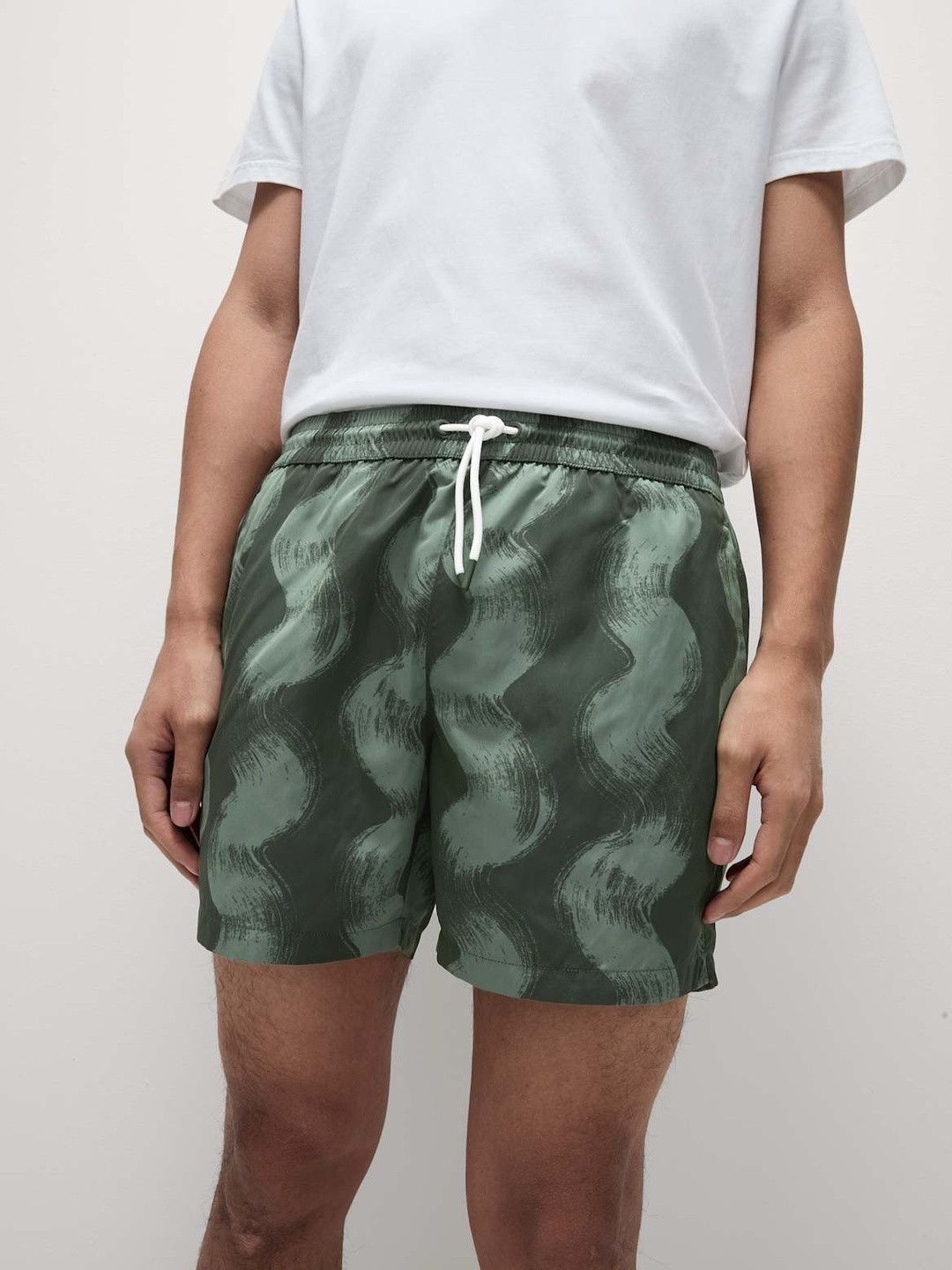 Marks & Spencer Men Abstract Printed Quick Dry Swim Shorts
