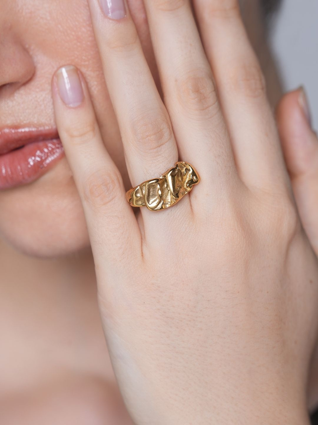 CAO Jewellery Creative Metal Wide Women Finger Ring