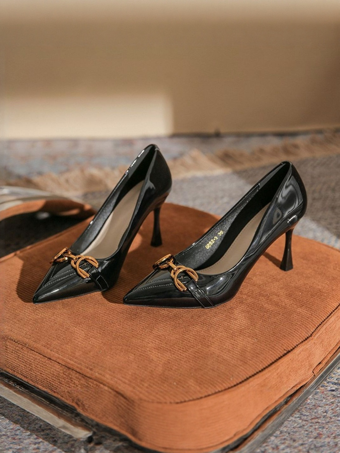 Ozzaro Women Closed Back Pointed Toe Stiletto Pumps