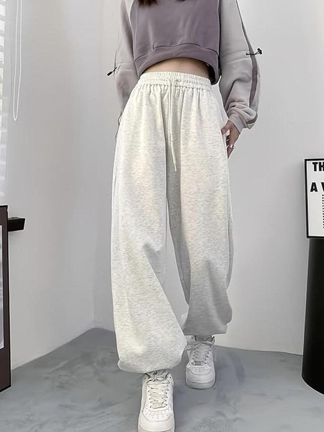 PRICHA Women Original Jogger Fit High-Rise Cotton Trouser