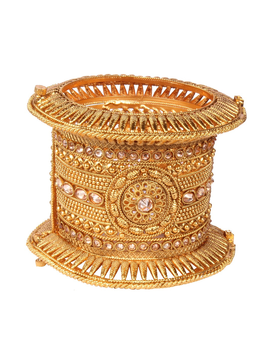 Shiv Jewels Artificial Stones Studded Openable Traditional Bangle