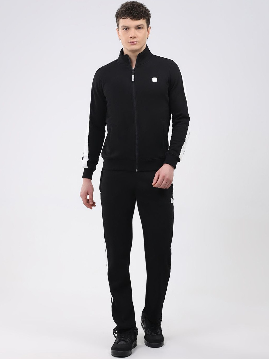 rock.it Men Mock Neck Full Sleeve Jacket & Track Pant Tracksuit