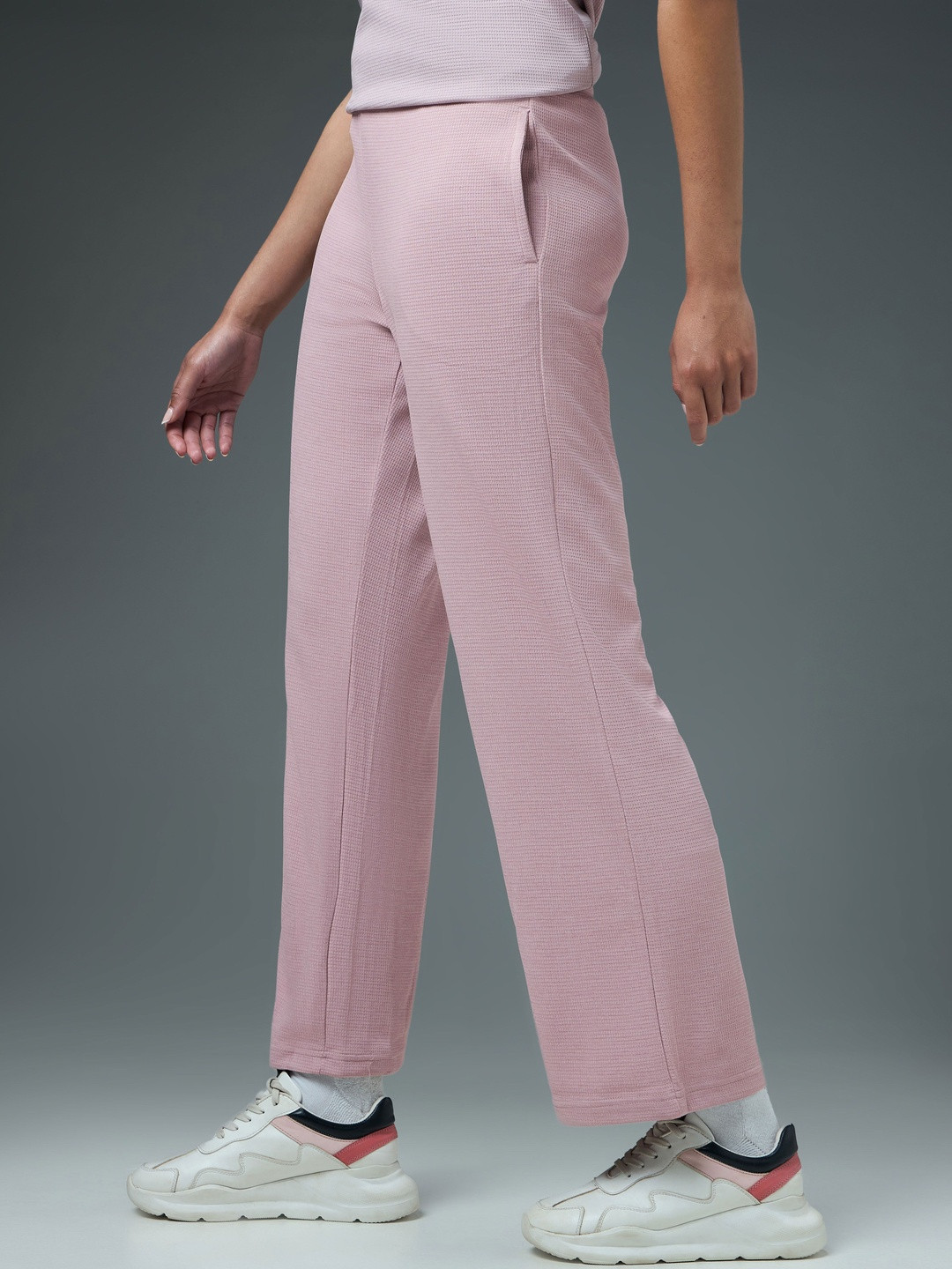 Technosport Women Relaxed Fit Waffle Knit Double Cool Tech Track Pants