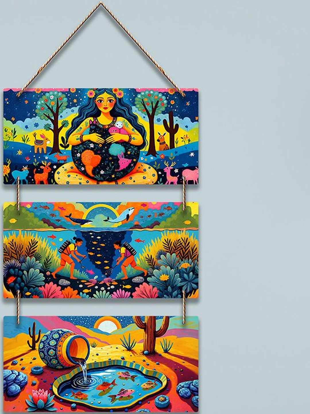 ArtVibes Nature Inspired Wooden Wall Hanging For Home
