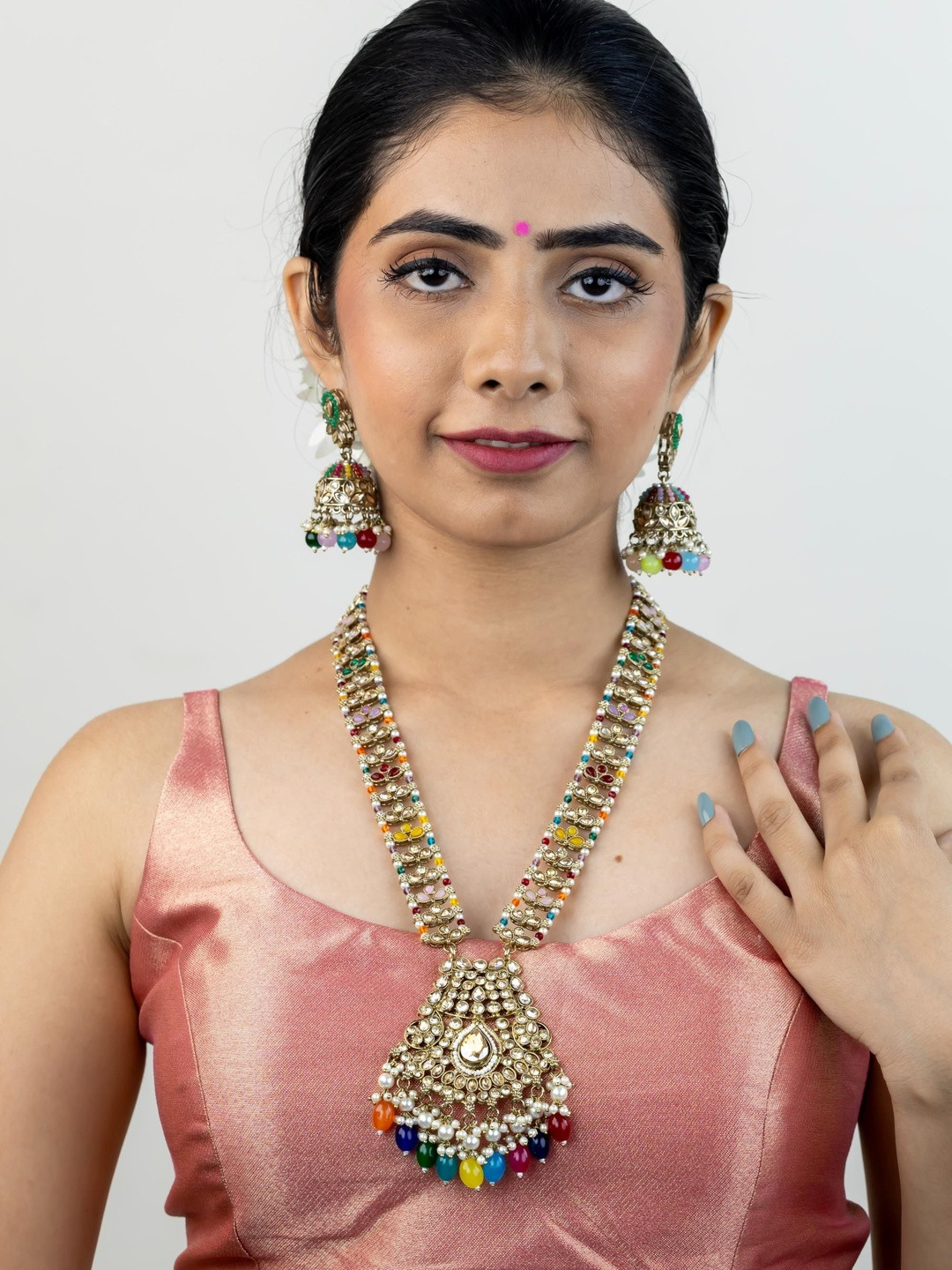 Kulin Women Multicolor Kundan Jewellery Set