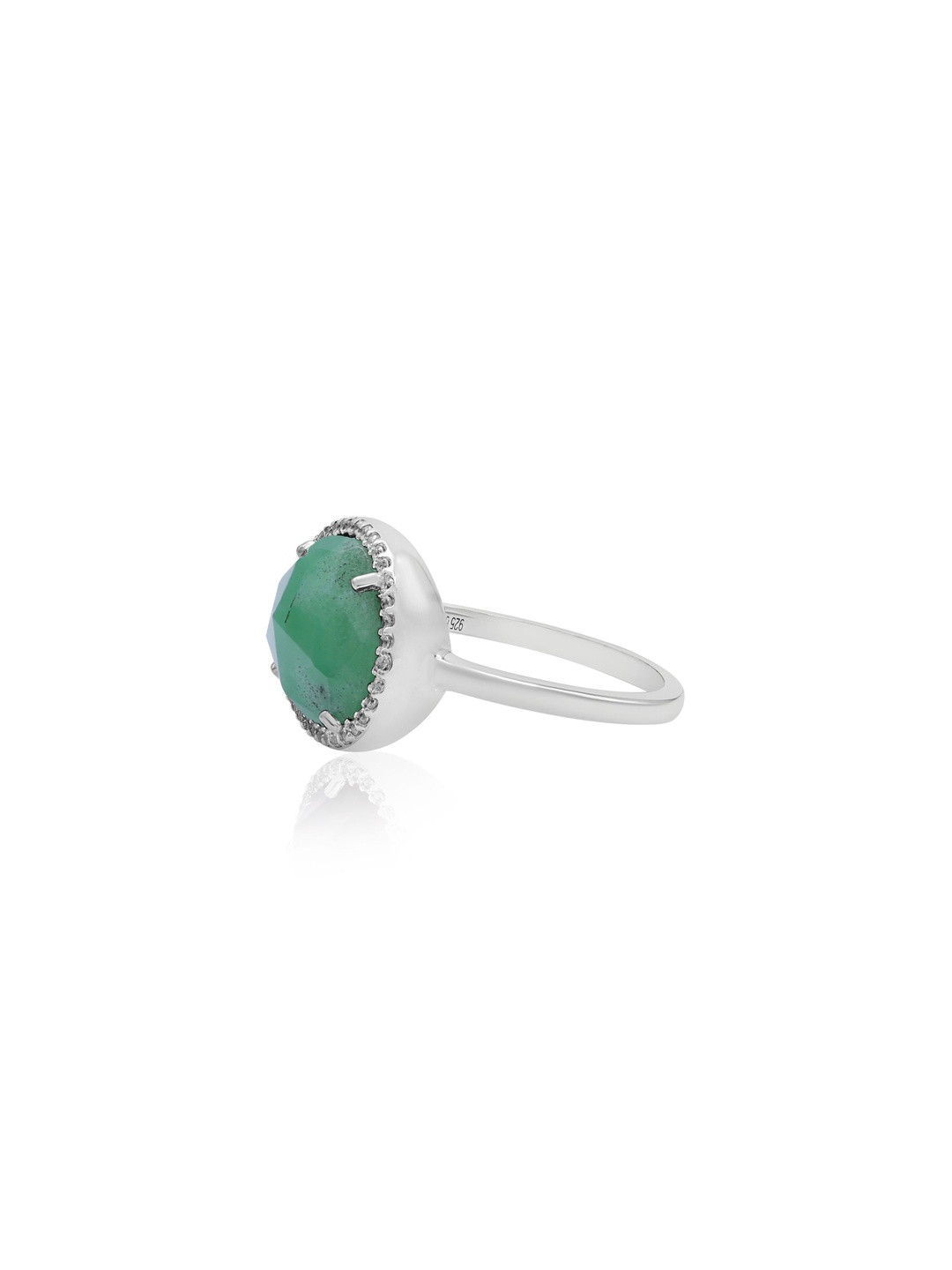 HIFLYER JEWELS 925 Sterling Silver Carnelian Studded Finger Ring