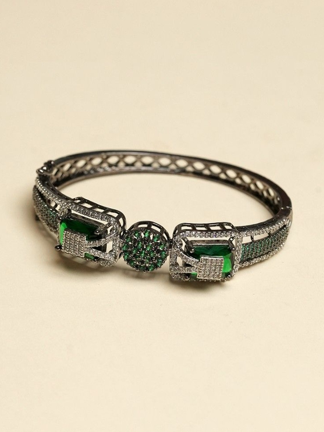 CAO Jewellery American Diamond Studded Bangle-Style Bracelet