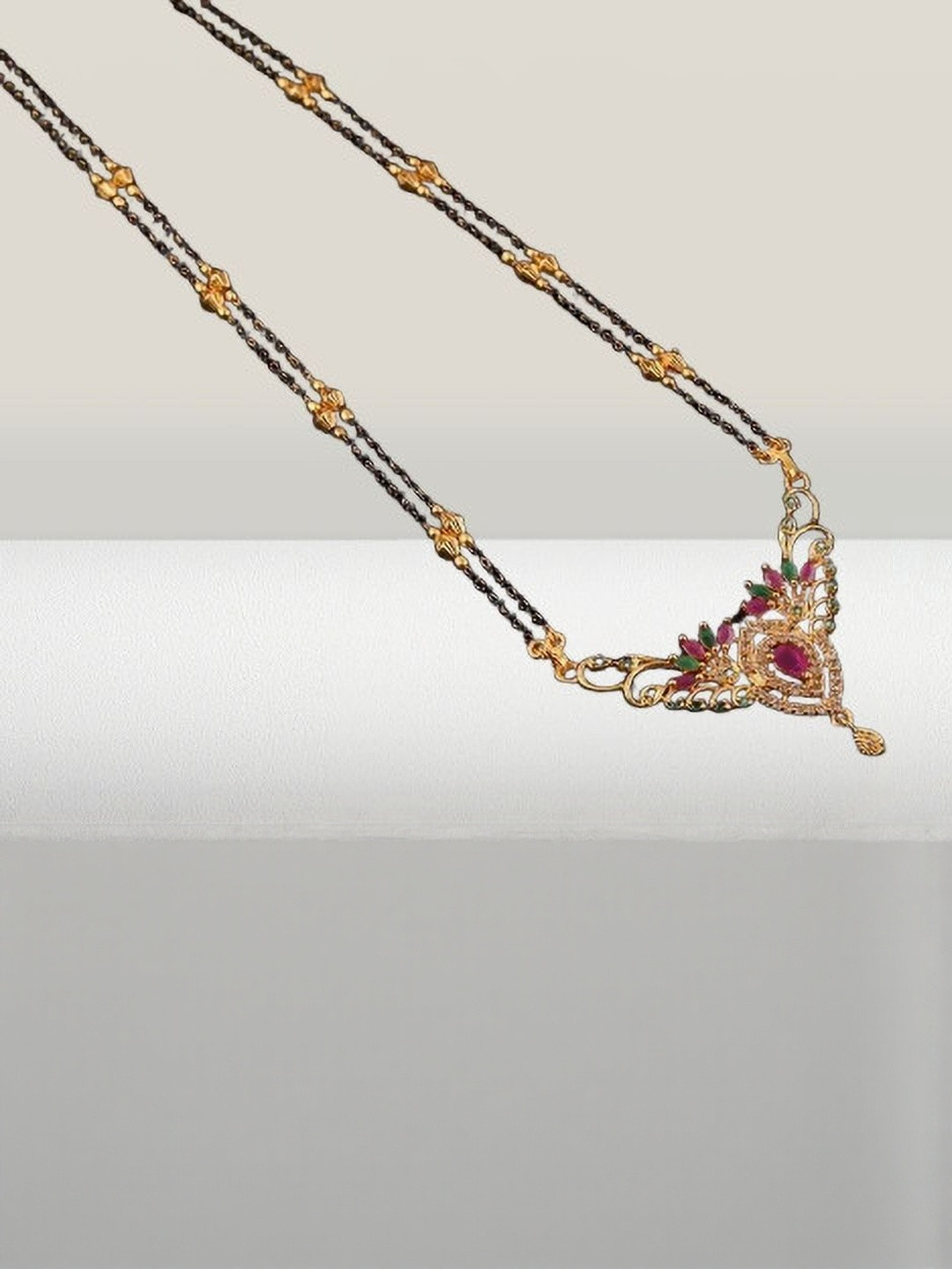 Laksh Enterprise Woman Gold-Plated Mangalsutra