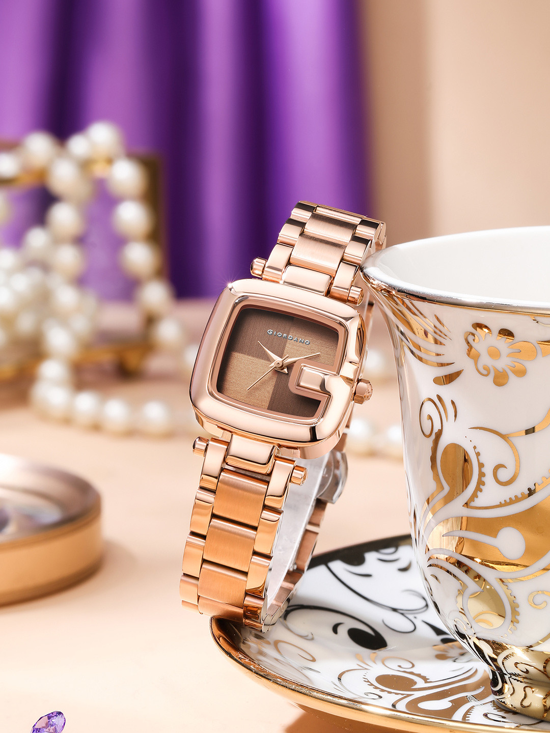 GIORDANO Women Printed Bracelet Style Straps Analogue Watch GZ-60107-33