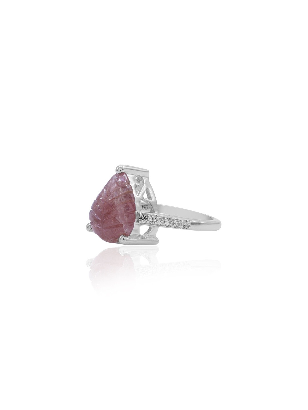 HIFLYER JEWELS 925 Sterling Silver Tourmaline Studded Finger Ring