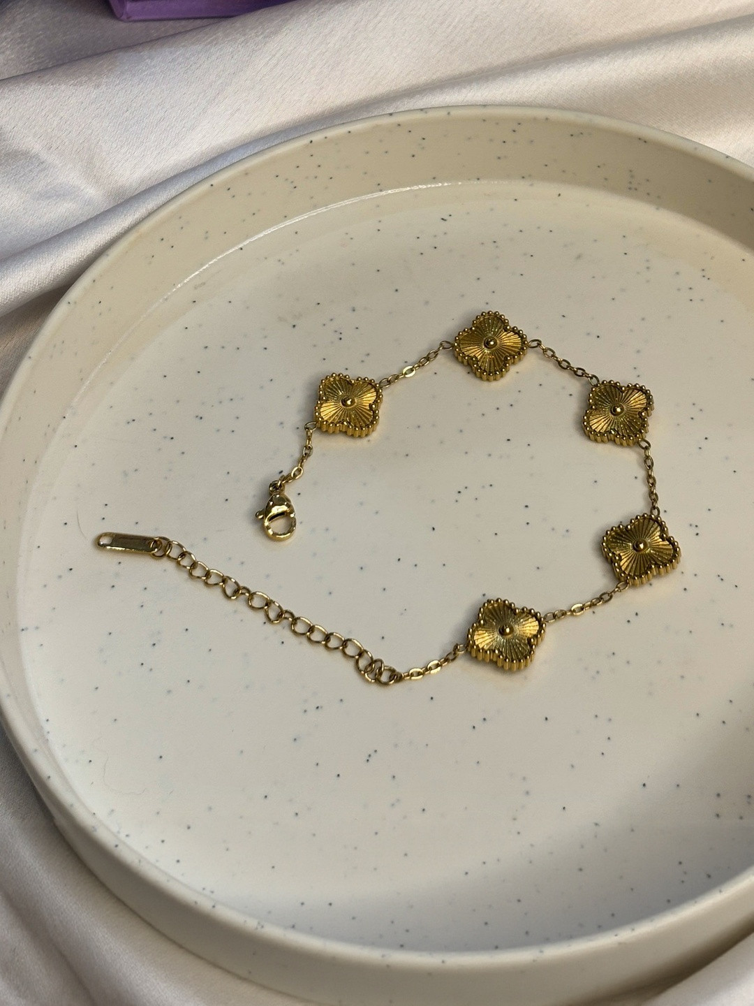 October 22 Women Stainless Steel 18K Gold-Plated Link Bracelet