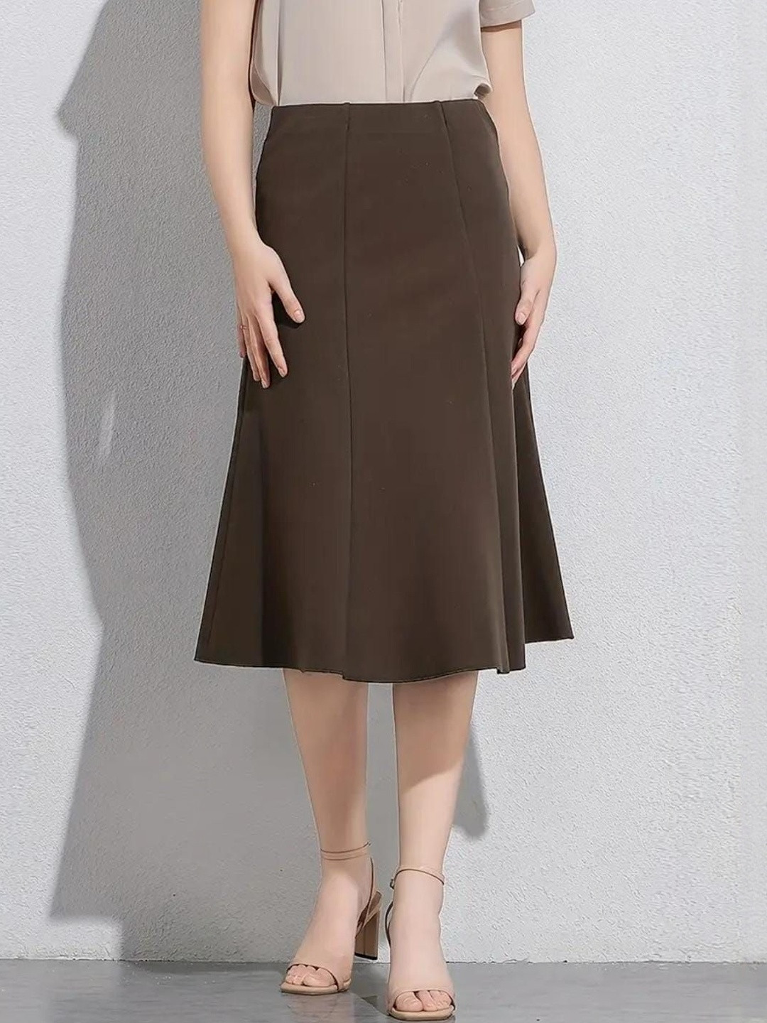 JINJIN FASHION Women A-Line Knee-Length Skirts with Slip-On Closure