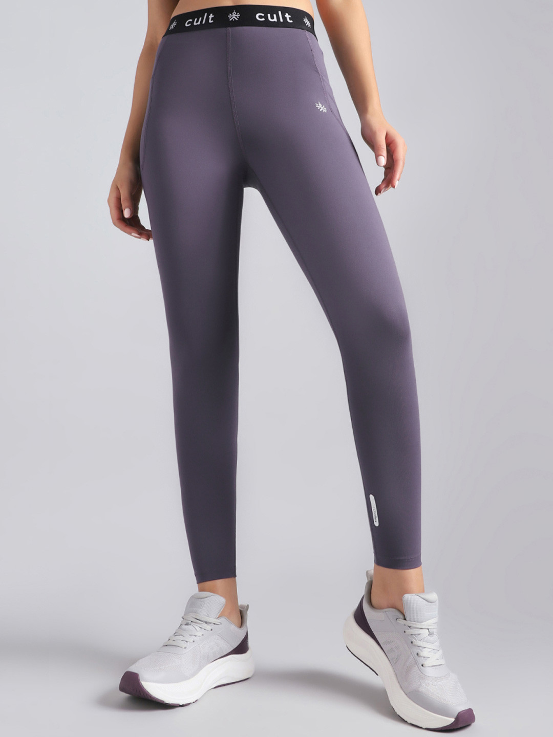 CULT Women's Purple Move Easy Cotton Tights