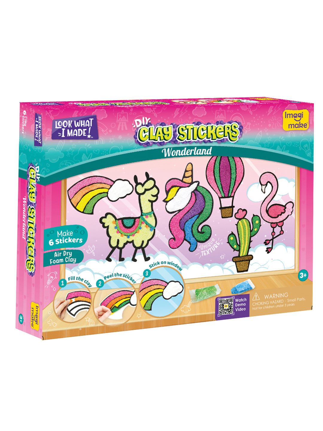 Imagimake Kids Pink Clay Stickers  Activity Toys and Games