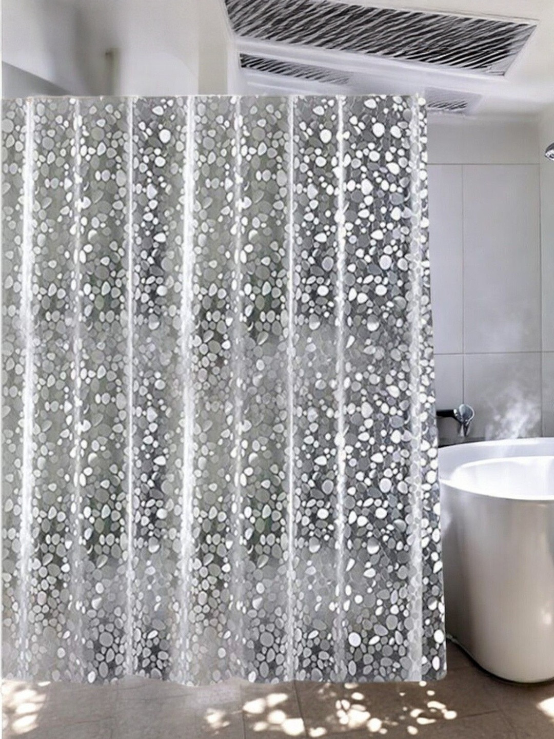 HOME ARK Abstract Print Transparent Window Curtain