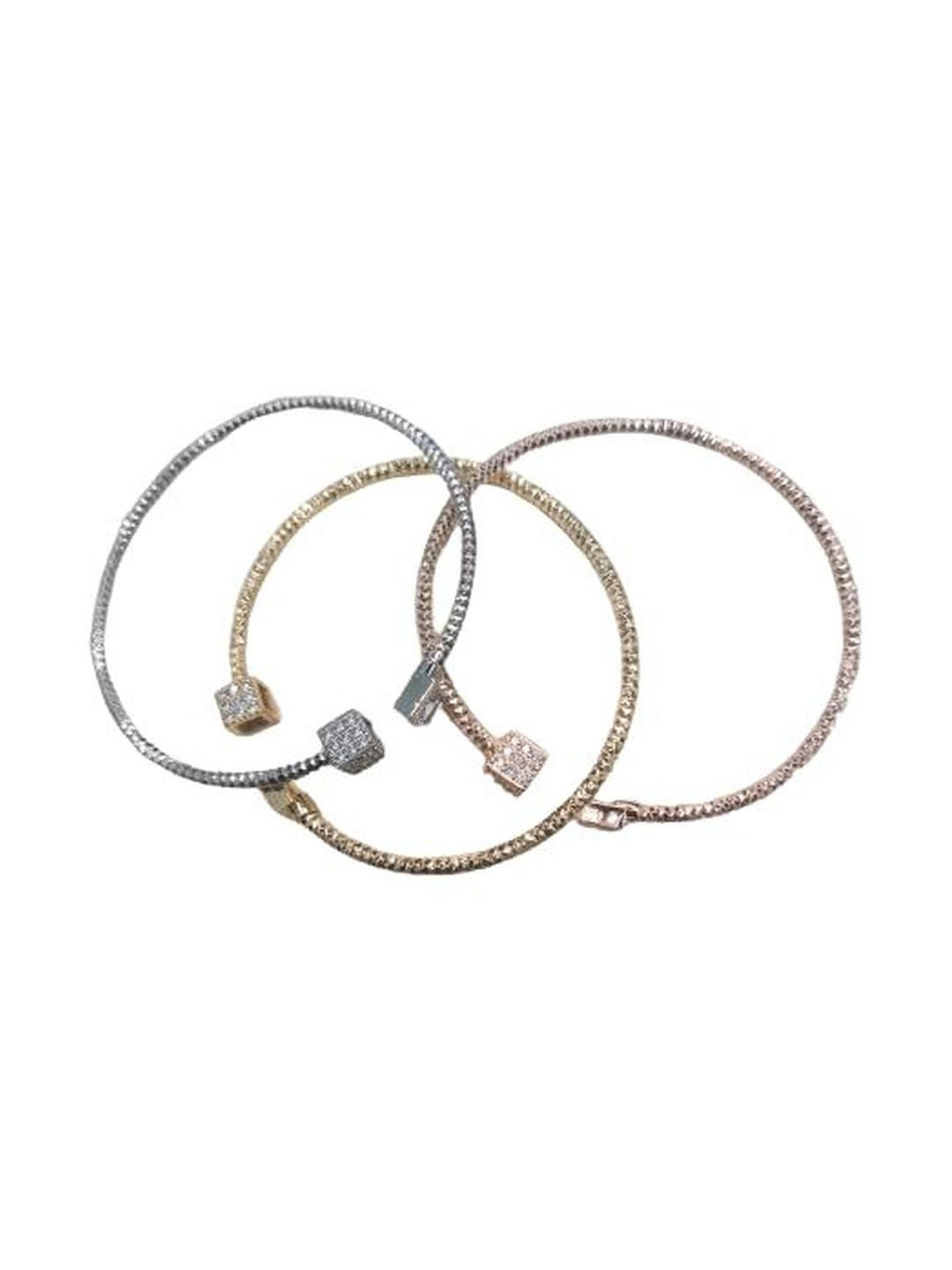 Lovemi Movements Women Pack of 3 Anti-Tarnish Cuff Bracelet