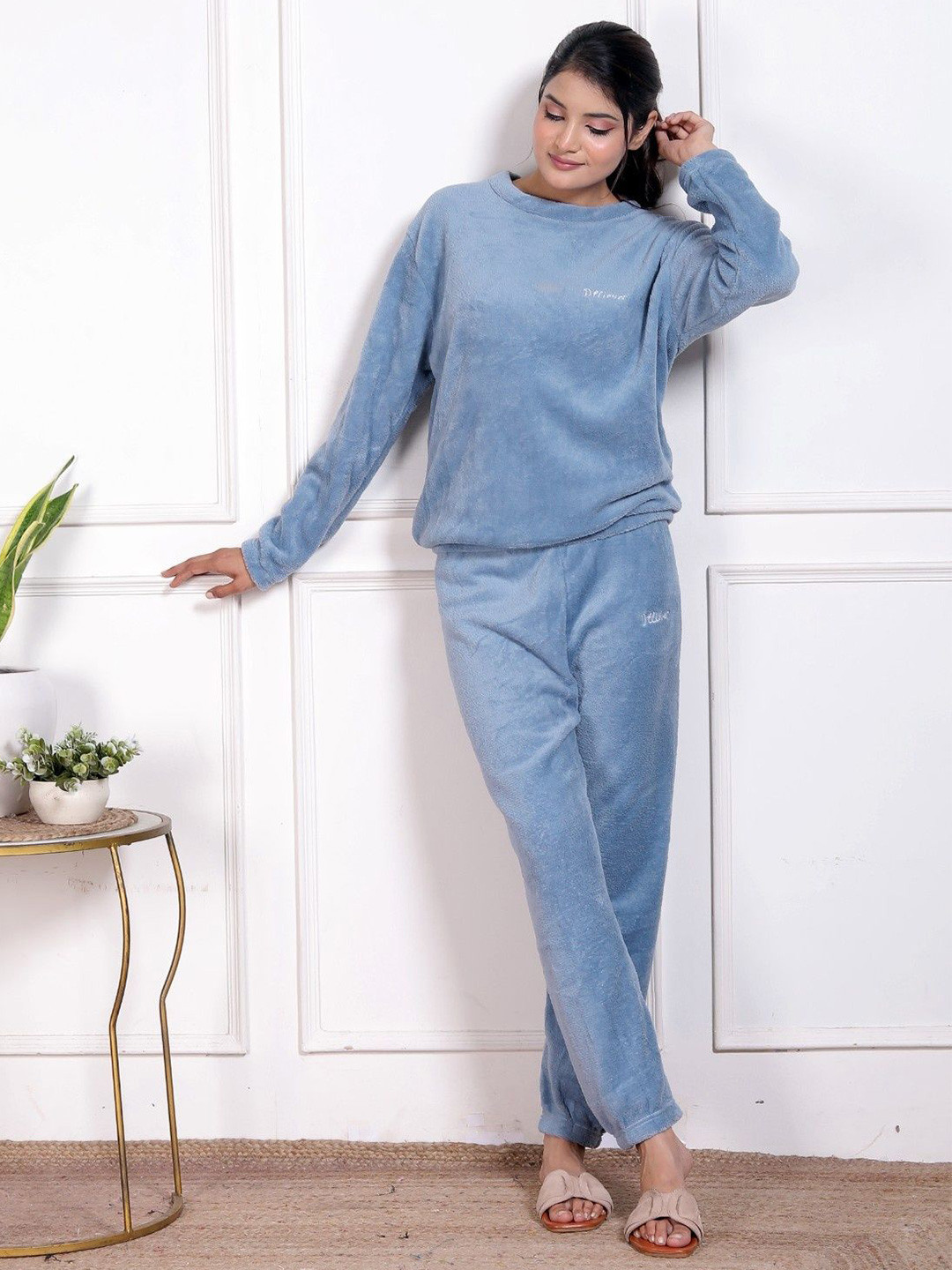 GRX Women Round Neck Long Sleeves Pure Wool Corset Dress