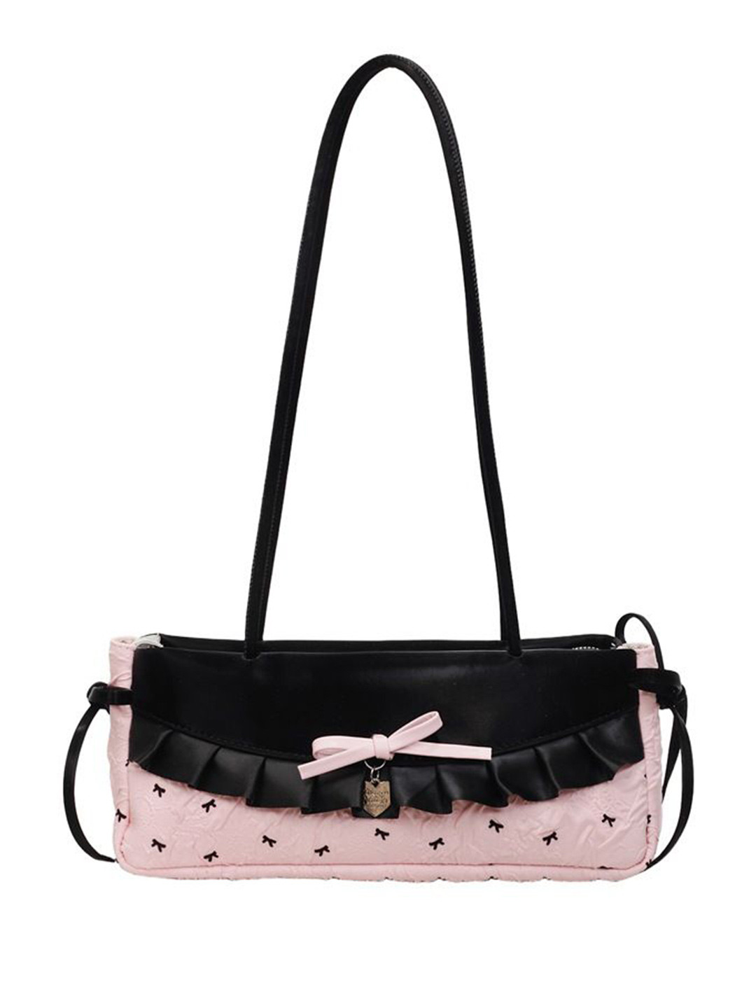 StyleCast x Revolte Floral Printed Two Handles Cut Work Structured Sling Bag