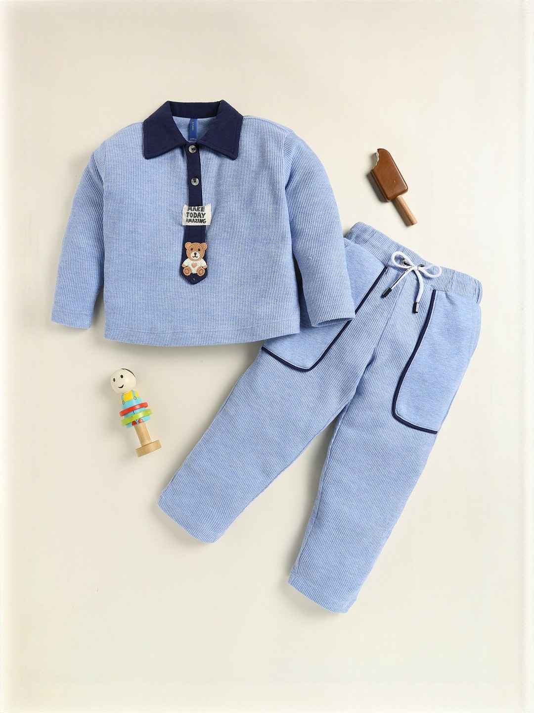 YK Boys Blue T-shirt With Pyjama
