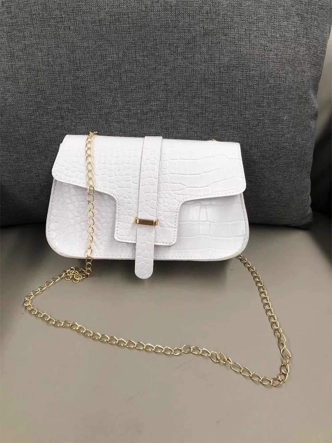 Styli Women Textured Structured Shoulder Bag With Non-Detachable Sling Strap