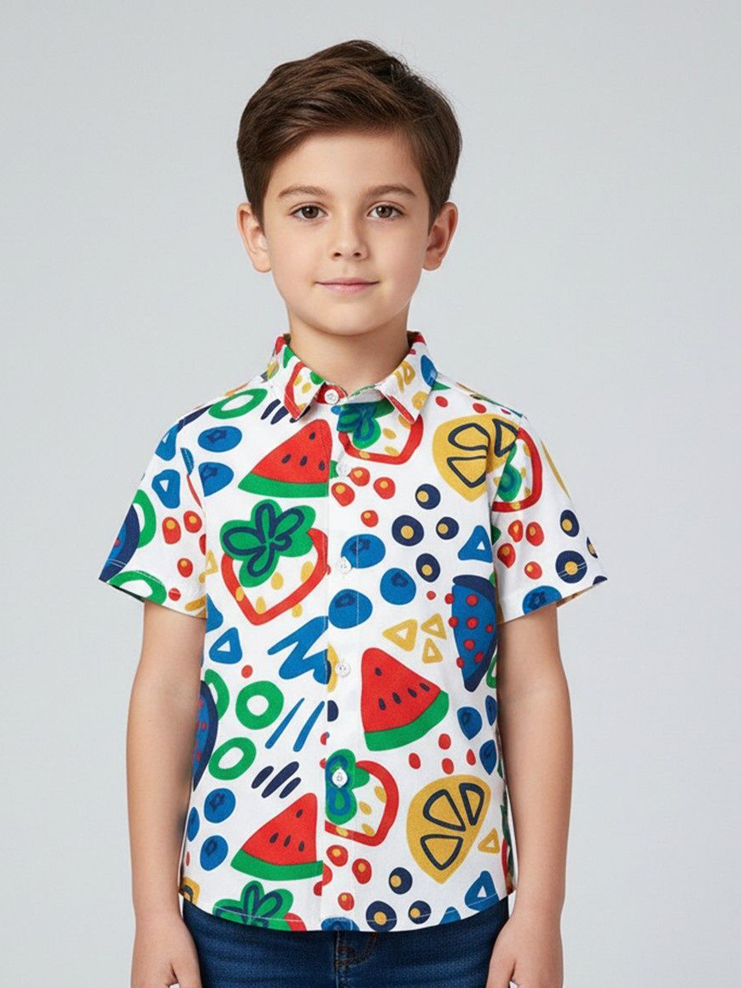 HOPZONIC Boys Custom Printed Casual Shirt