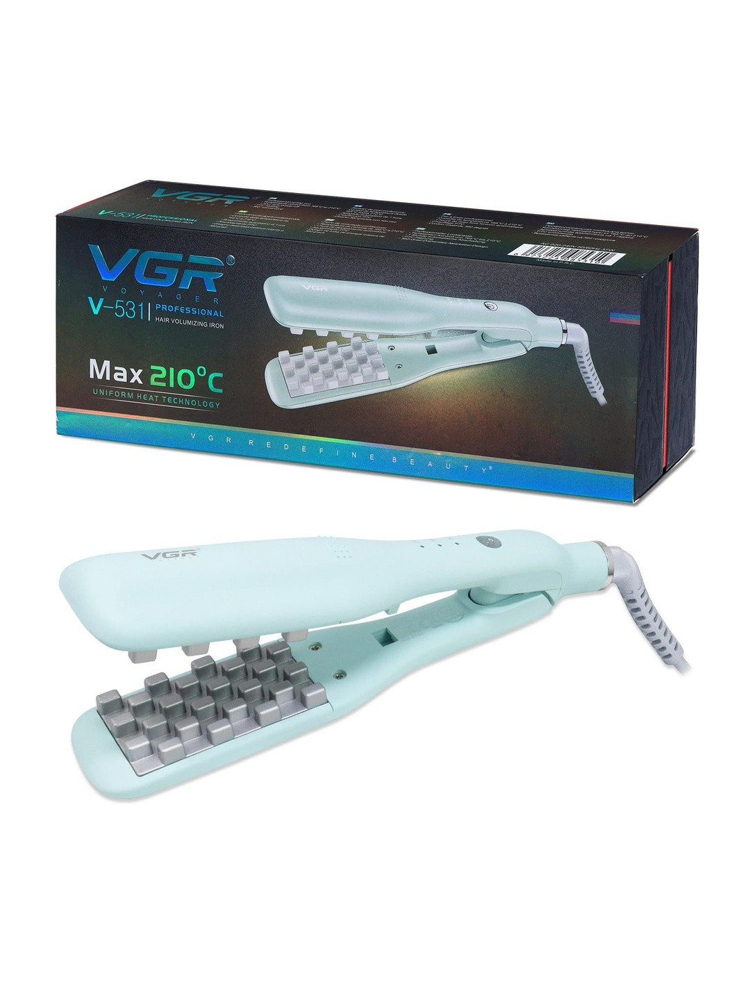 VGR V-531 Professional Hair Volumizing Iron - Green