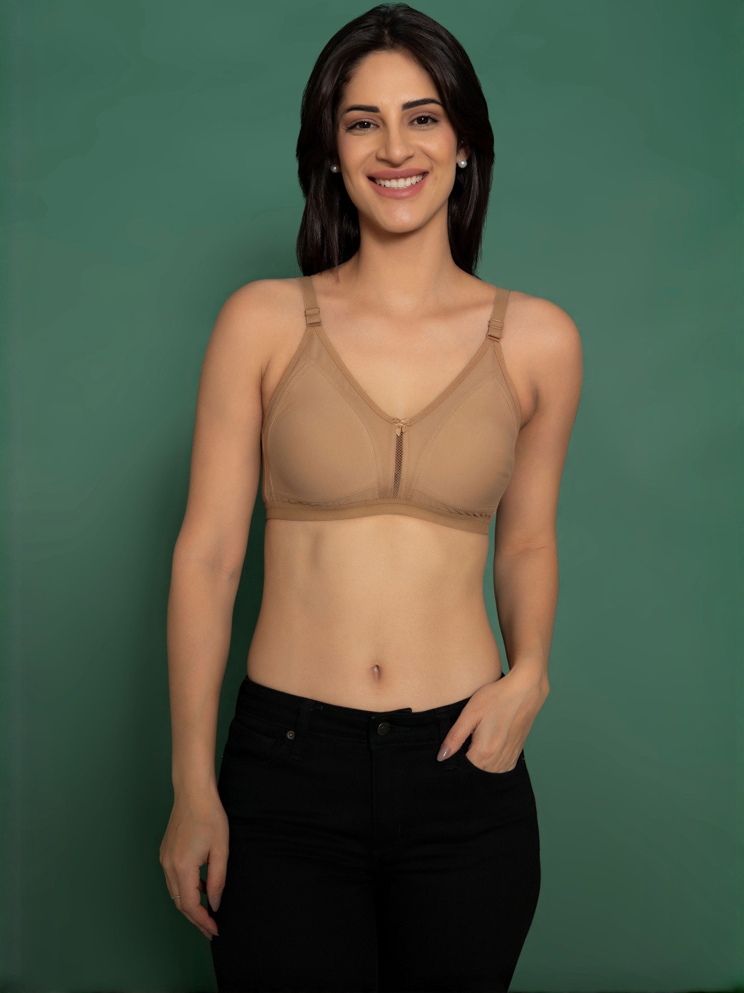 DressBerry Pack Of 2 Cotton Non Padded Half Coverage Bras