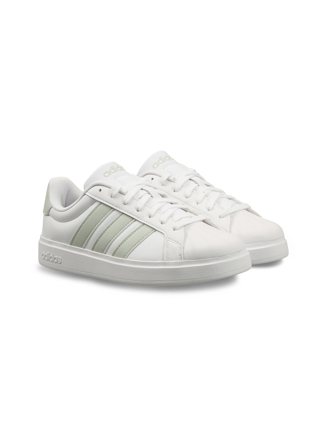 ADIDAS Women Striped Round-Toe Street Walk Sneakers