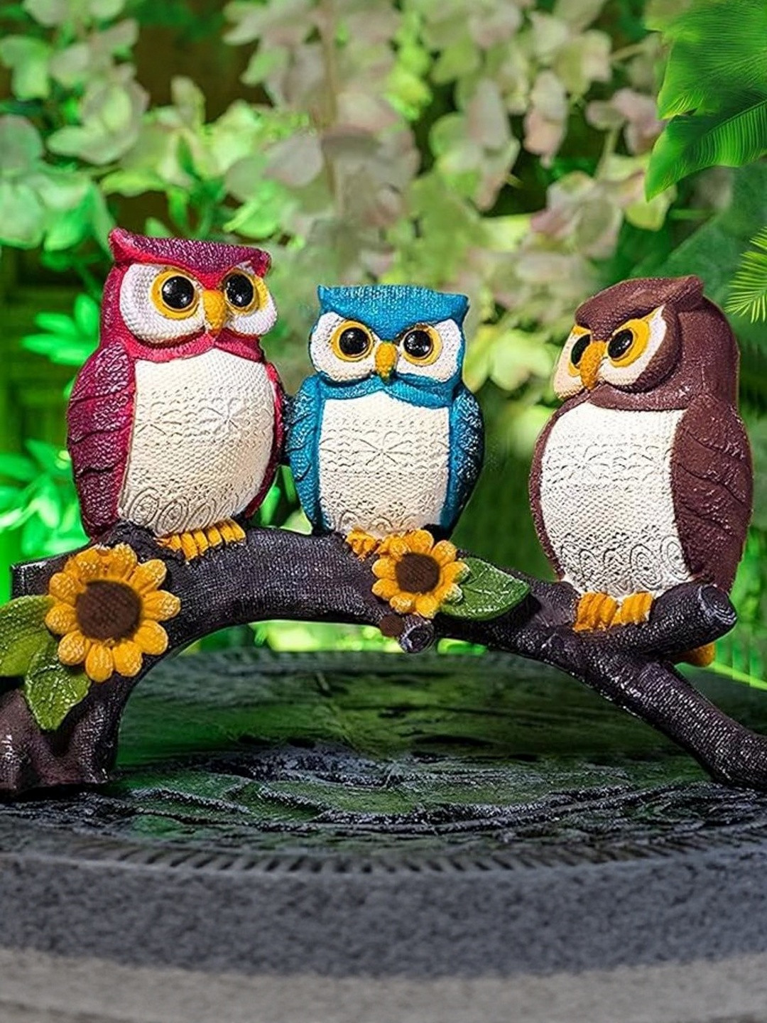 THE SACRED GIFTS Black Figurine Owl showpieces Statue for Good Luck