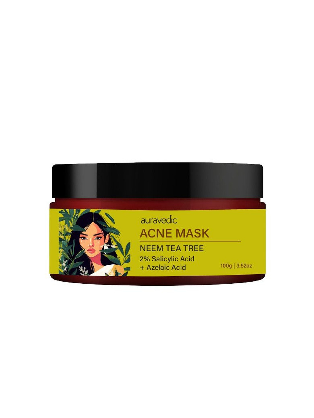 Auravedic Neem & Tea Tree Acne Mask With Salicylic Acid - 100 g