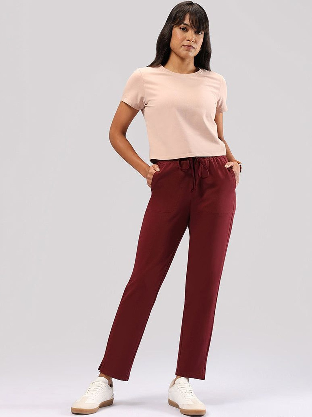 Blissclub Women Groove-In High-Rise Cotton Chinos Trousers