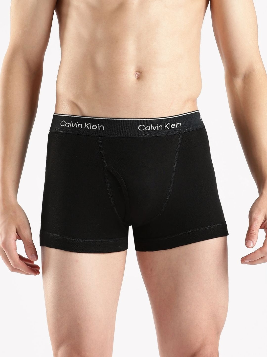 Calvin Klein Underwear Pack Of 3 Solid Low Rise Pure Cotton Trunks