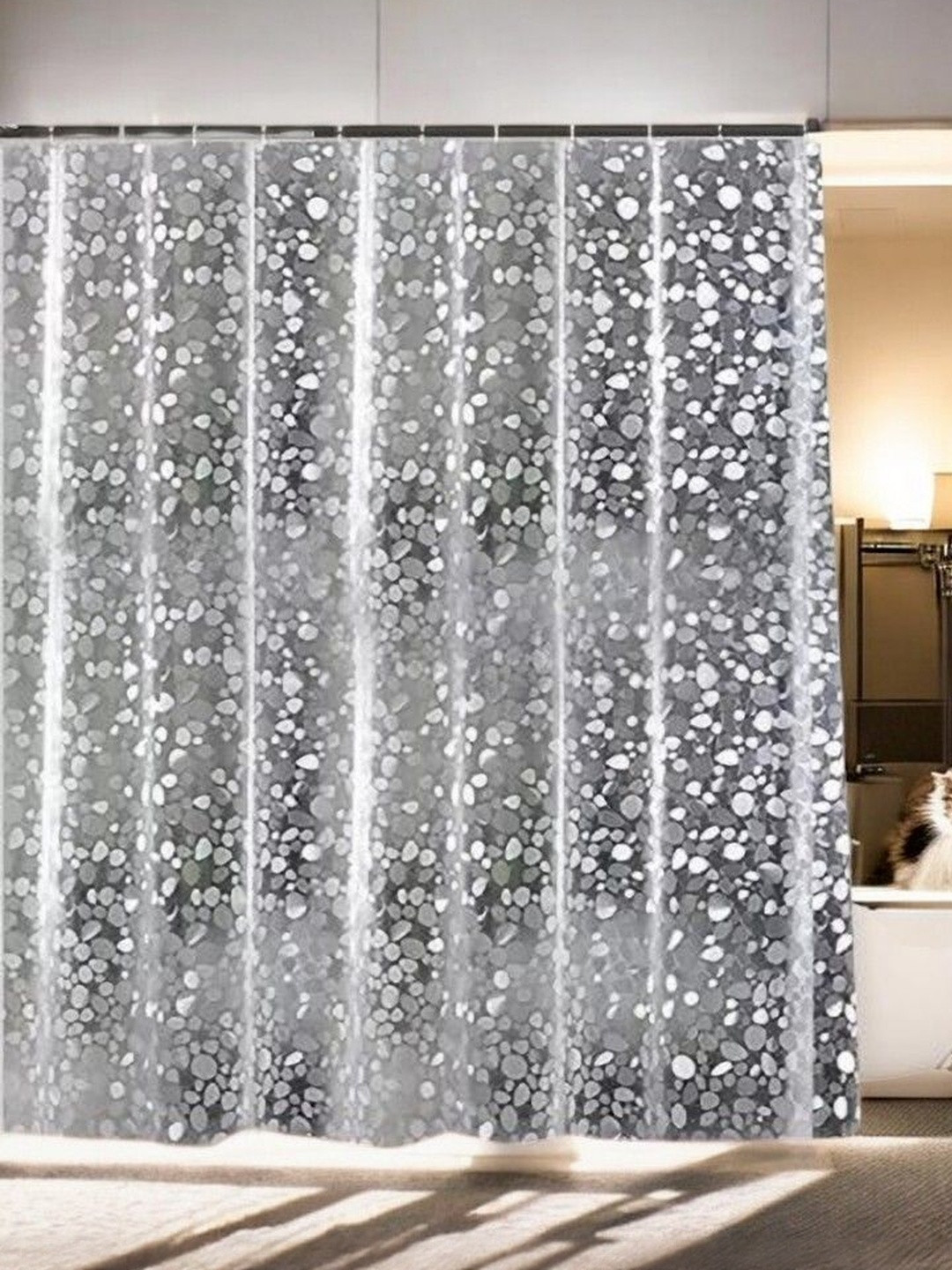 HOME ARK Unisex Set of 3 Abstract Printed Long Door 3D Curtain