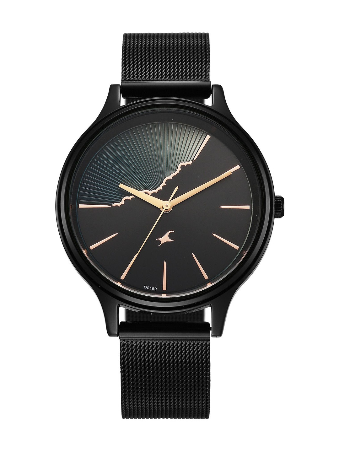 Fastrack Girl's Style Up 5 Quartz Black Round Dial Watch - 6207NM02