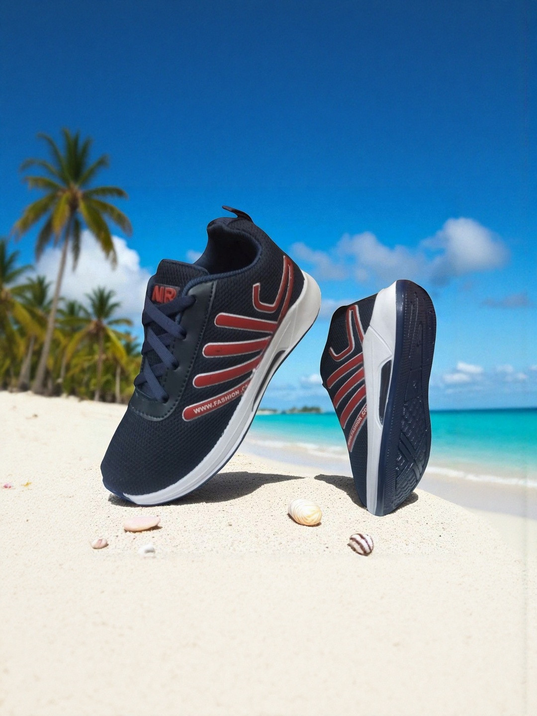 SEAFOOT Boys Colourblocked Lace-Ups  Round Toe Lightweight Sneakers