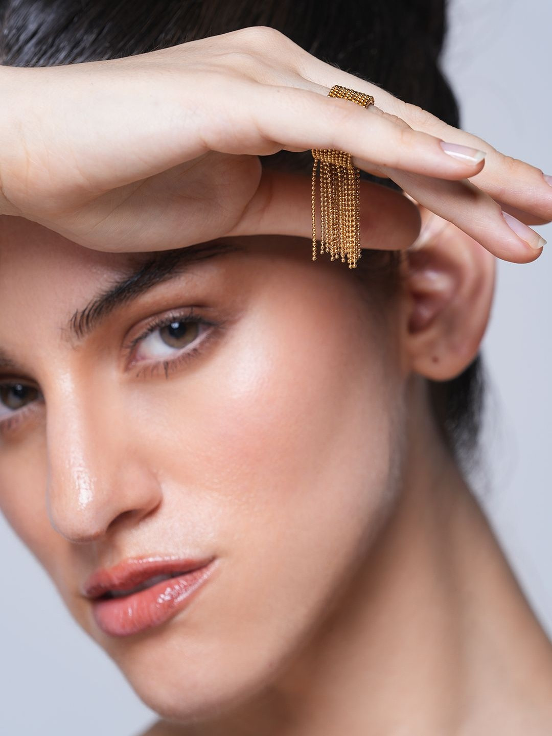 CAO Jewellery Women Chain Tassel Finger Ring