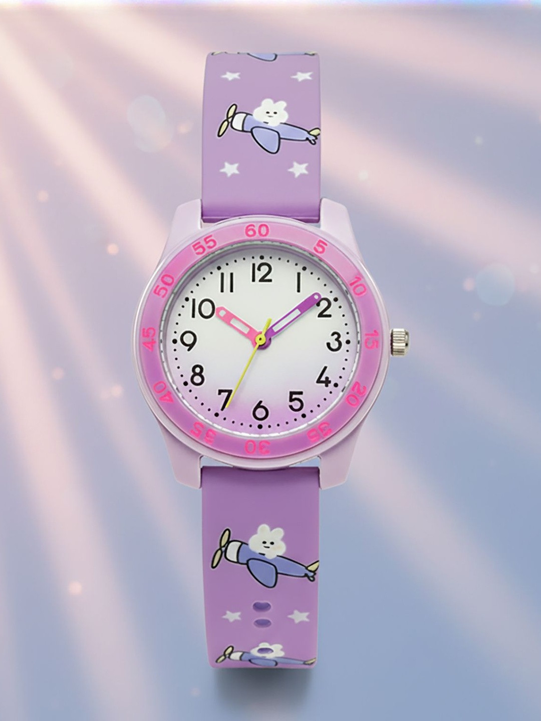 Time Up Girls Printed Dial & Straps Analogue Watch D6032-14