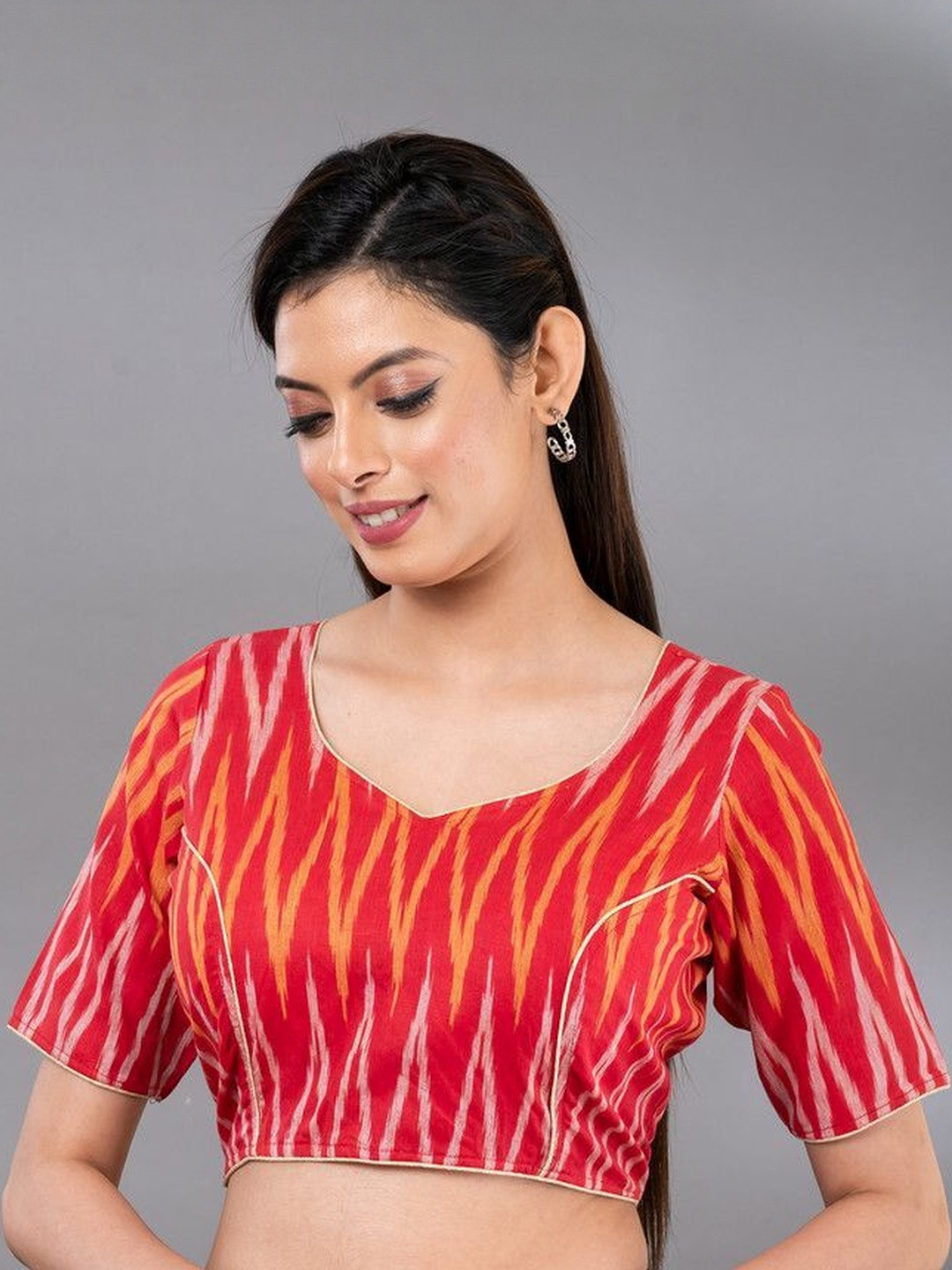 GMH Womens Red Cotton Blouse