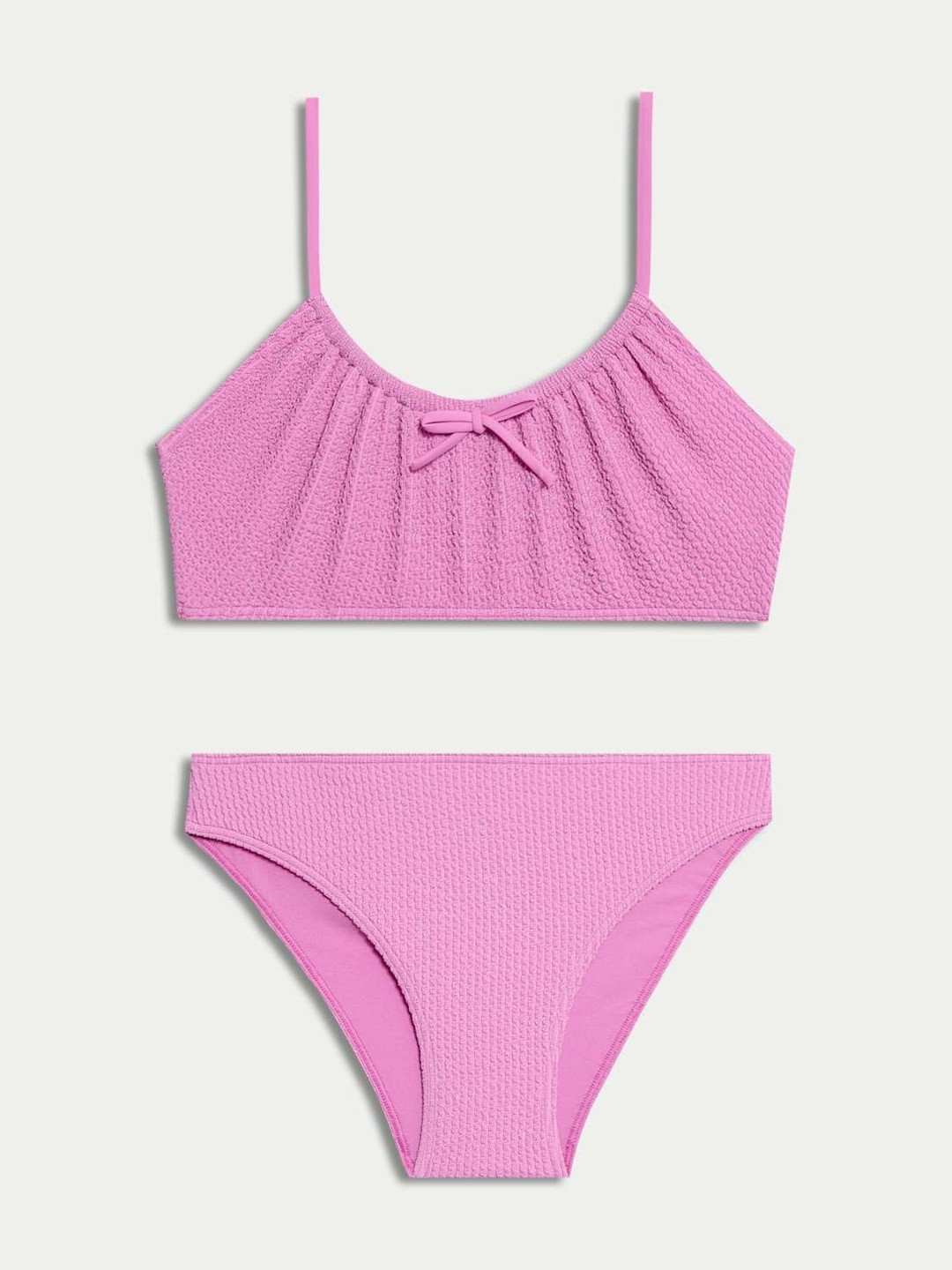 Marks & Spencer Girls Glitter Crinkle Halter Neck Bikini Set