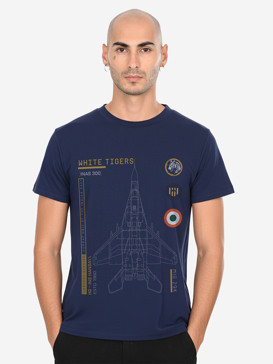 DEPLOYED Graphic Printed Luxesoft Round Neck Cotton T-shirt