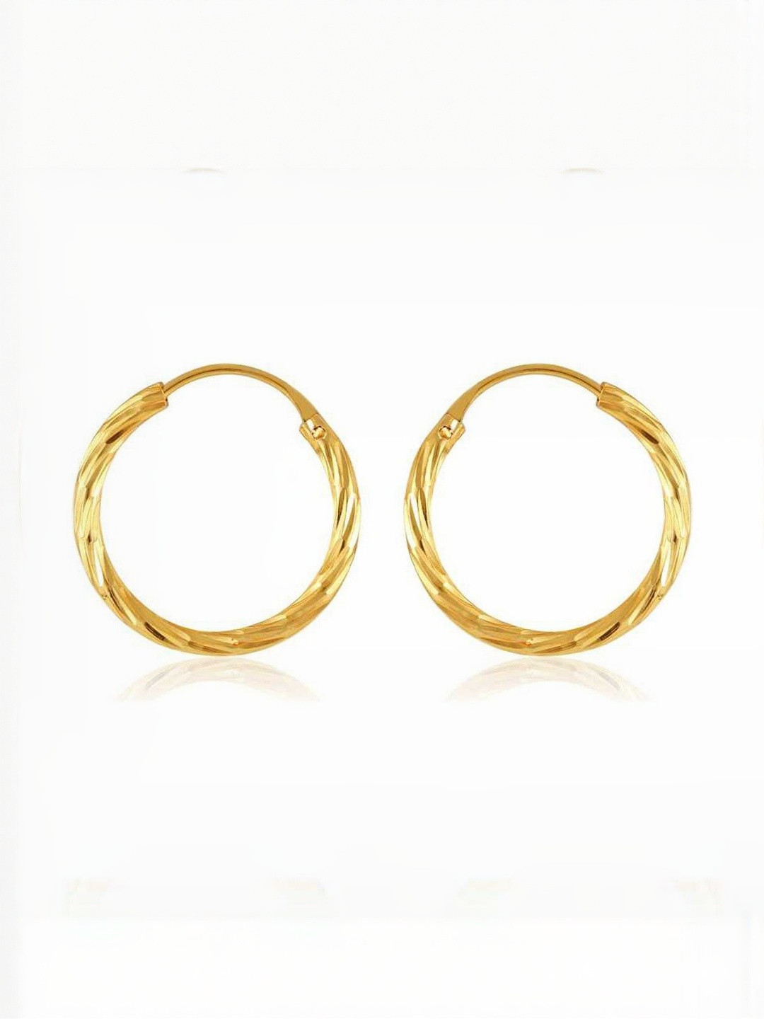 Floky Gold-Plated Circular Hoop Earrings