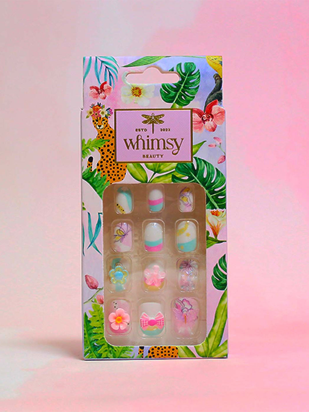 Whimsy Beauty Set Of 24 Lightweight Press On Nails Butterfly