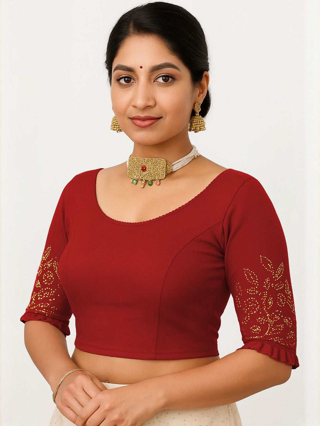 PU FASHION Stylish Readymade Strechable Blouse