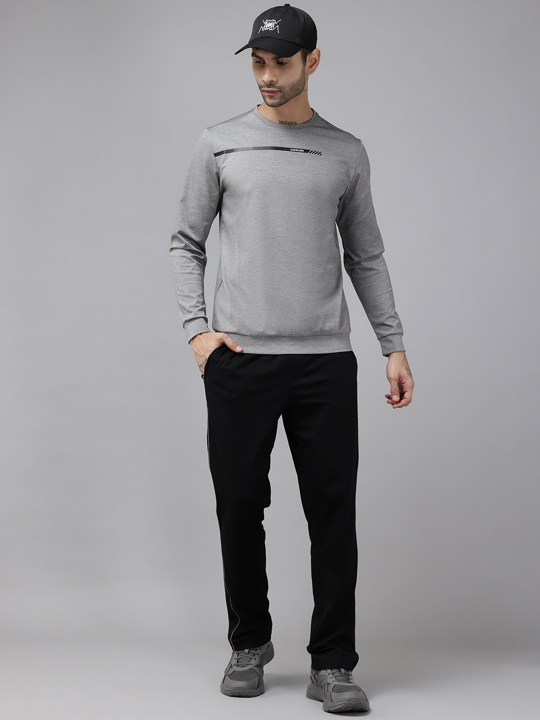 Van Heusen Flex Brand Logo Strip Detail Sweatshirt