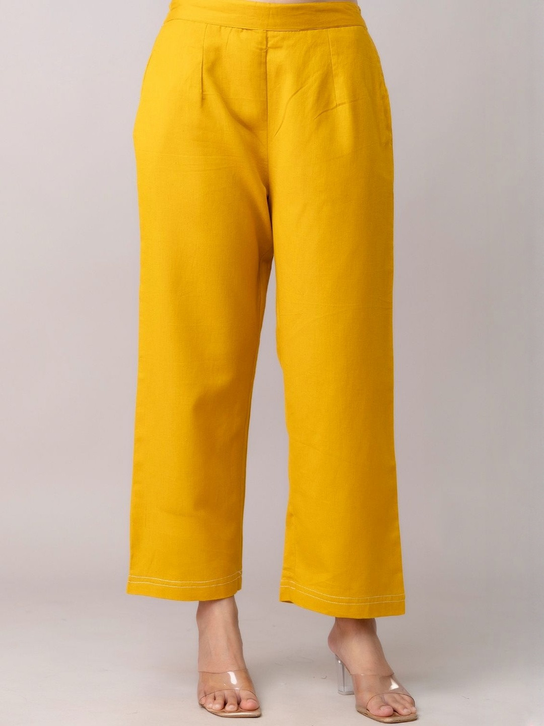 Kohsh Women Cotton Wide Leg Trouser Pant Culottes