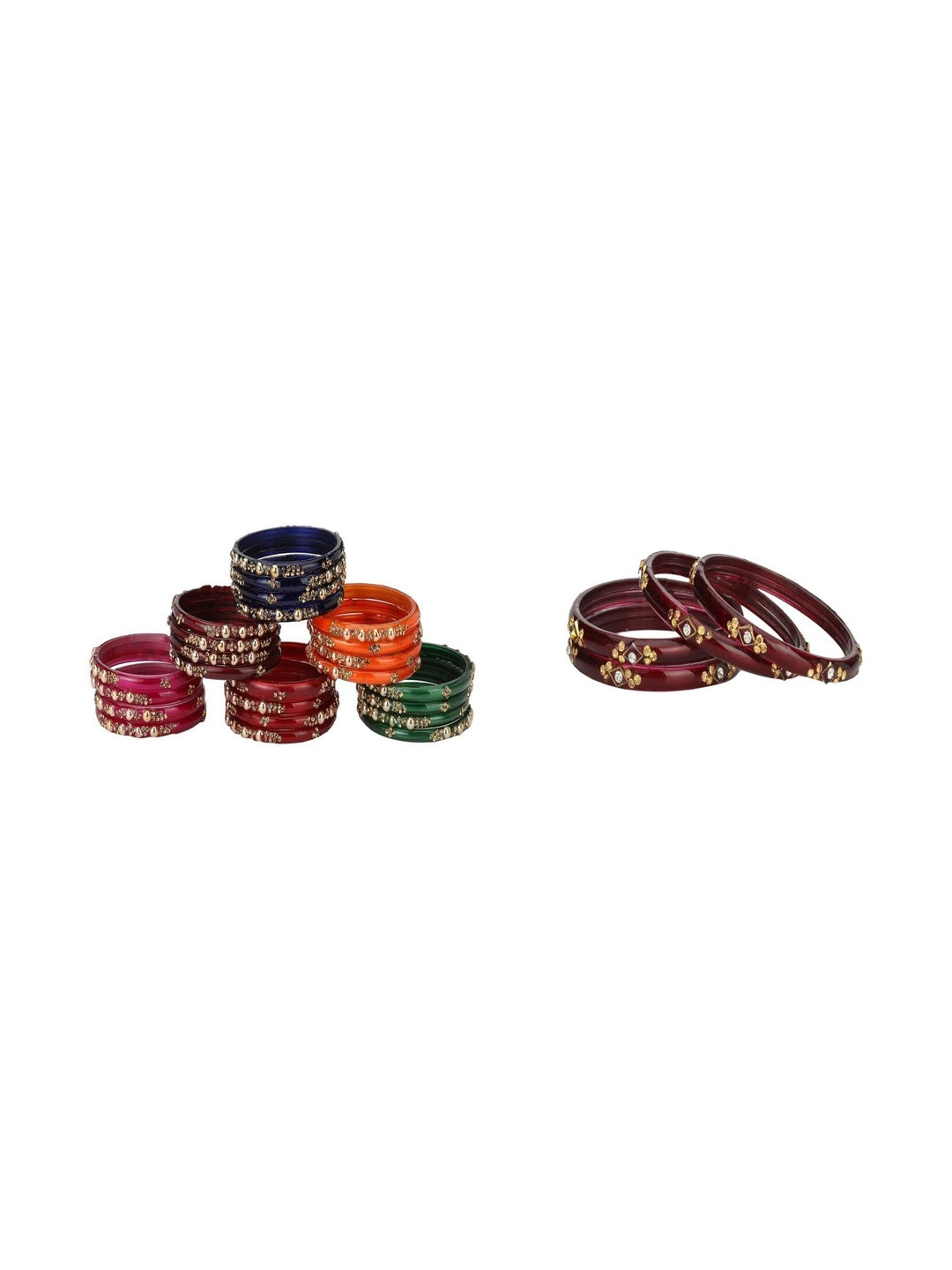 Somil Combo Of 2 Glass Bangles Set