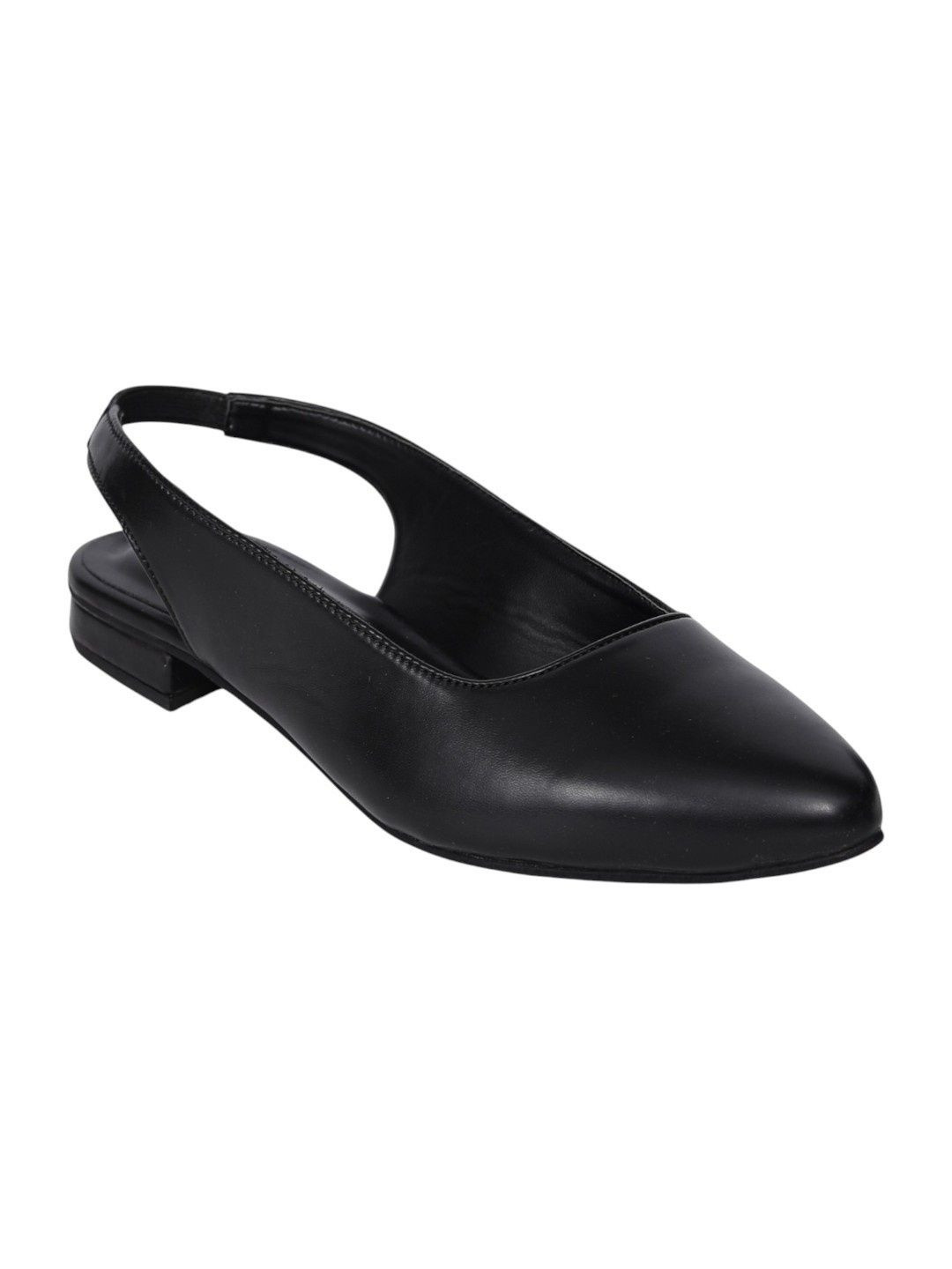 GRETA Round Toe Backstrap Ballerinas