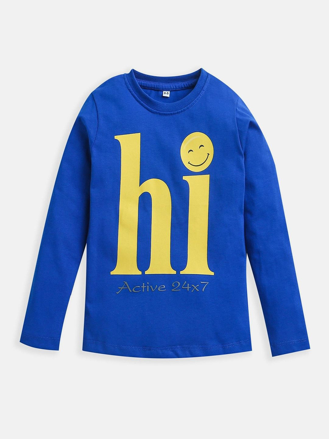 VP TEXX Kids Typography Printed Applique T-shirt