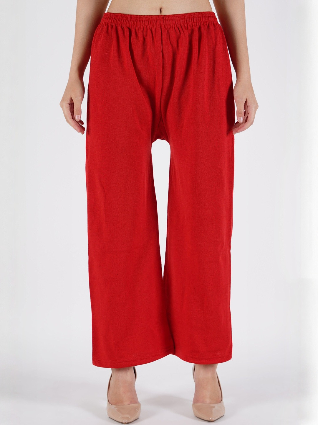 CROWN KING Women Regular Fit Easy Wash Parallel Trousers