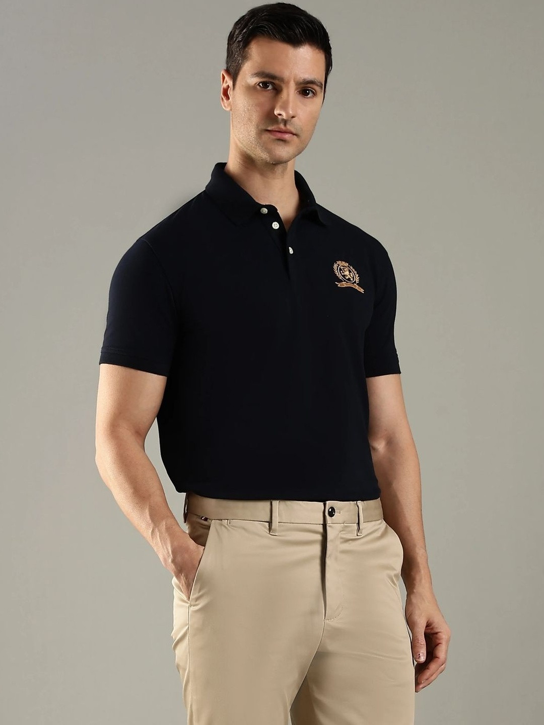 Tommy Hilfiger Brand Logo Polo Collar Short Sleeves T-shirt